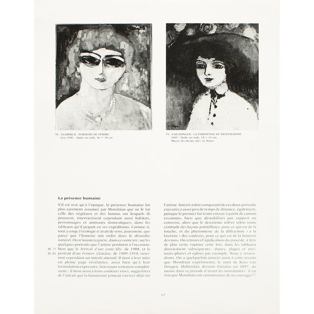 1991 After Piet Mondrian "Portrait Painting of a Girl in Red", Full-Color Parisian Print For Sale In Dallas - Image 6 of 8