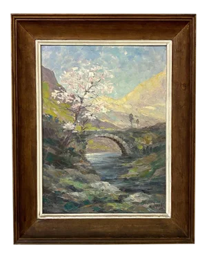 Antique Framed Oil Painting on Canvas by Dieudonne Jacobs (1887-1967)