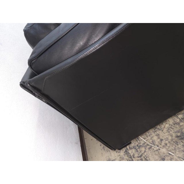 Metal Vintage Two-Seater Leather Sofa by Mario Bellini For Sale - Image 7 of 18