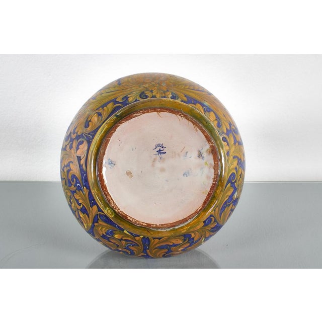 Ceramics Vase in Hand-Glazed Majolica by Alfredo Santarelli, Italy, 1920s For Sale - Image 13 of 15