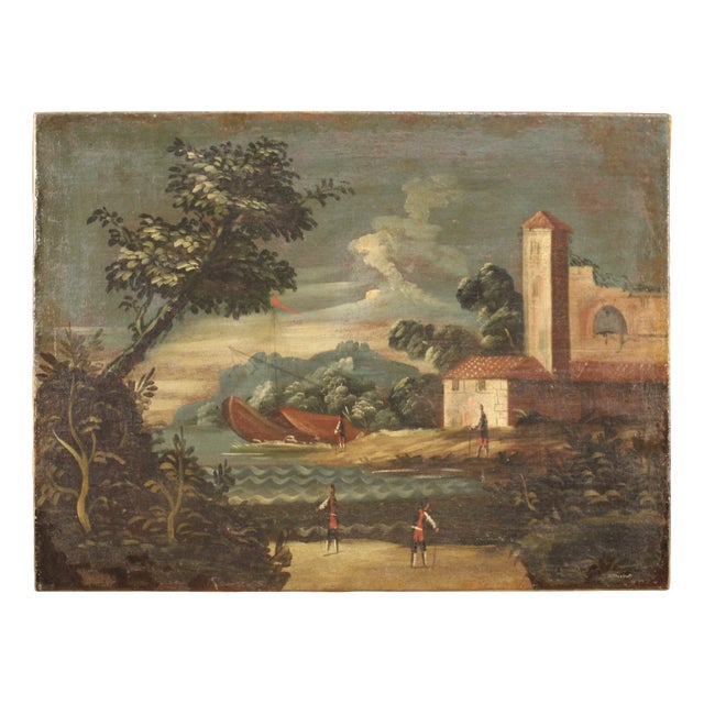 Italian Artist, Seascape, 1770, Oil on Canvas For Sale