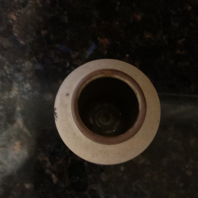 Folk Art 1980s Mid Century Folk Art Pottery Vase For Sale - Image 3 of 5