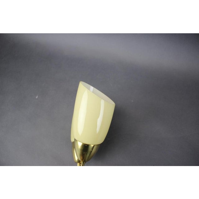 Mid-Century Brass and Glass Wall Light from Kamenický Šenov, Czechoslovakia, 1960s For Sale - Image 9 of 13