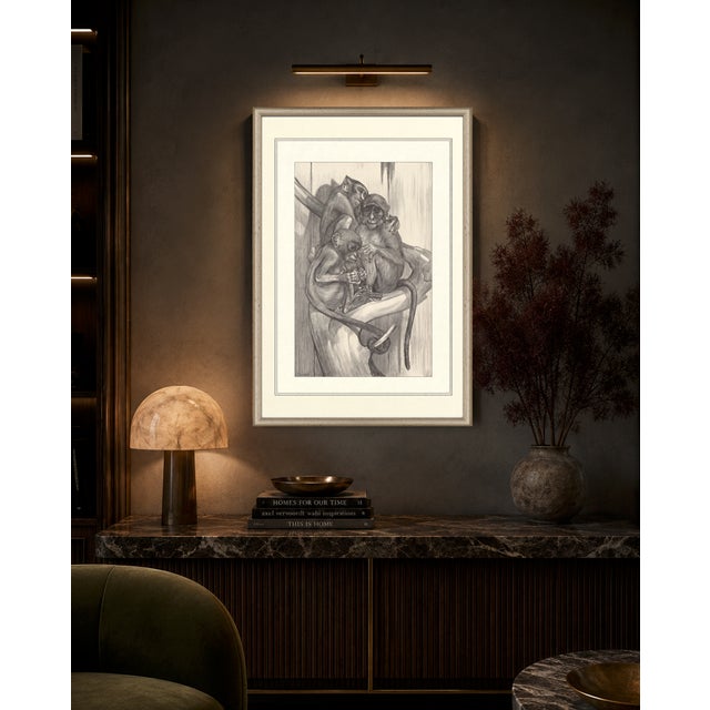 Not Yet Made - Made To Order Atelier Aria Lumae Theo Van Hoytema Three Monkeys Art Nouveau Restored Gallery Board Print 16 X 24 on Archival Hahnemuhle German Etching Paper For Sale - Image 5 of 14