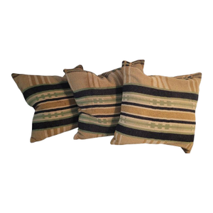 Collection of Three 19Thc Horse Blanket Pillows