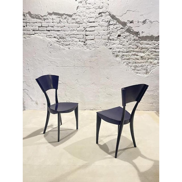 A striking pair of sculptural “karina” chairs designed by j. Mancini and gaby fois-dorell and produced by sawaya & moroni...