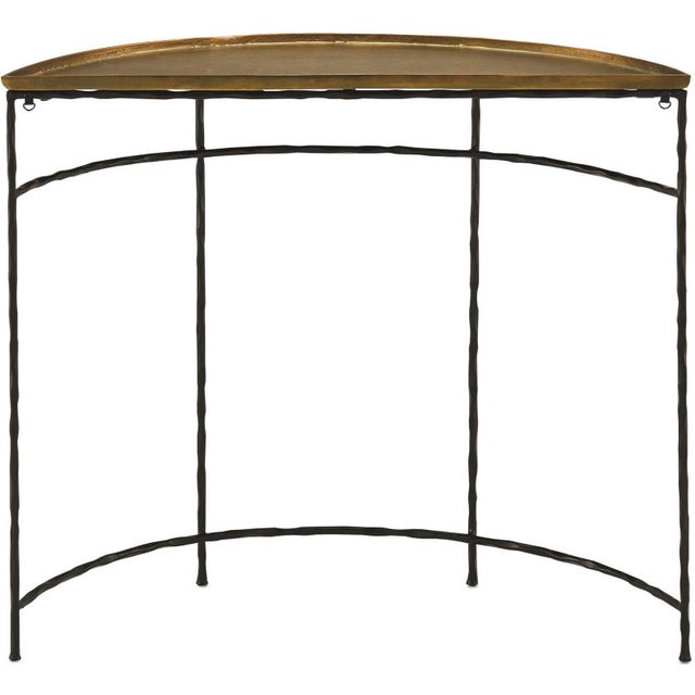 Currey & Company Currey & Company Tray Top Boyles Console For Sale - Image 4 of 6