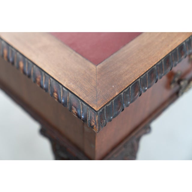 Early 20th Century Edwardian Desk with Lion Paw Feet For Sale - Image 14 of 18