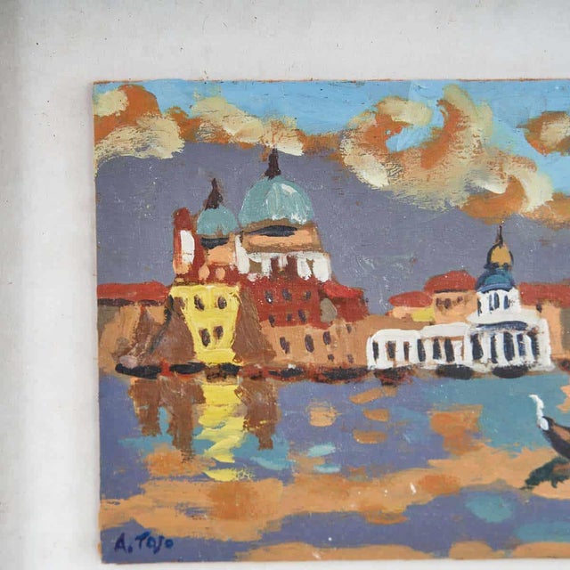 A. Toso, Venetian Landscape, Painting on Panel For Sale - Image 3 of 6