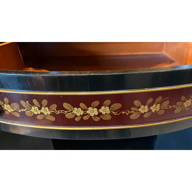 Wood 1970s Union National Chinoiserie Curved Glass Corner Curio Cabinet For Sale - Image 7 of 14