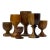 Vintage Small Scale Mixed Wooden Goblet Curation - Group of 6 For Sale