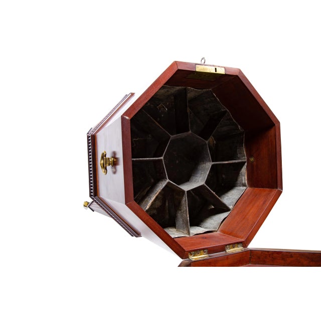 George III Mahogany and Satinwood Inlaid Cellarette For Sale - Image 12 of 13