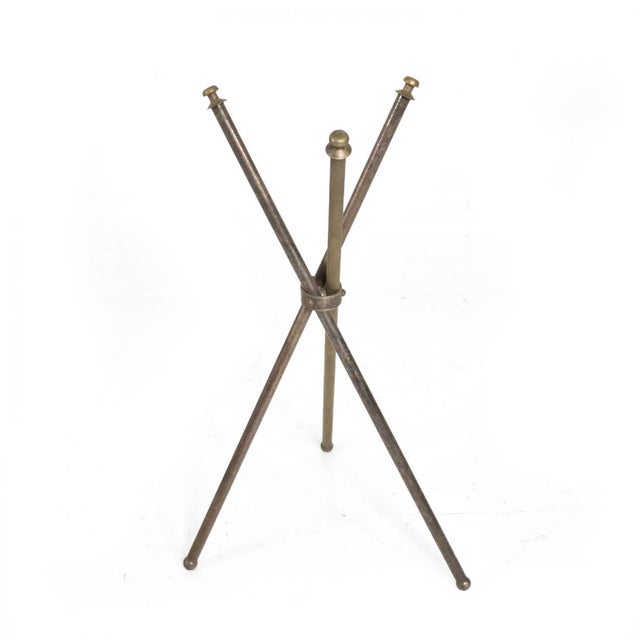 MidCentury Modern Silver Plated Side Table Base Chairish