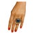 Late 20th Century Bochic “Orient” Vintage Rose Cut Diamond & Tanzanite Ring Set 18K Gold & Silver For Sale - Image 5 of 11