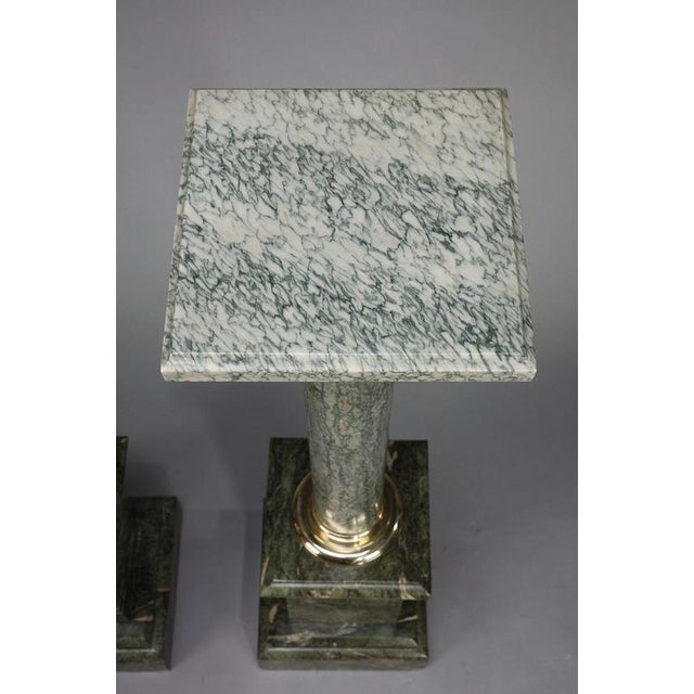 Green Estours Marble Columns with Corinthian Capitals, 1900, Set of 2 For Sale - Image 17 of 18