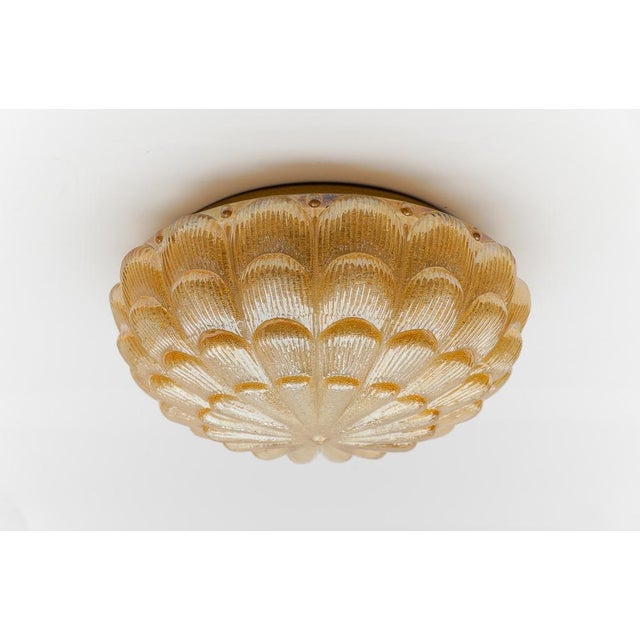 Round Amber Glass Wall Lamp from Limburg, 1960s For Sale - Image 11 of 11