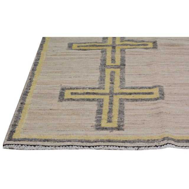 2010s Moroccan Azilal Hand Knotted Wool Rug,6'X9'3" For Sale - Image 5 of 5