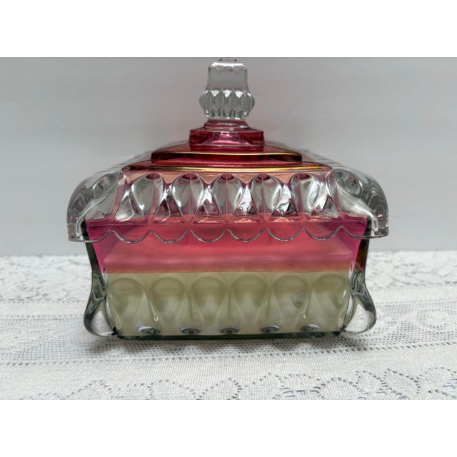 Vintage Westmoreland Glass Box With Handcrafted Tea Scented Candle For Sale In Sacramento - Image 6 of 6