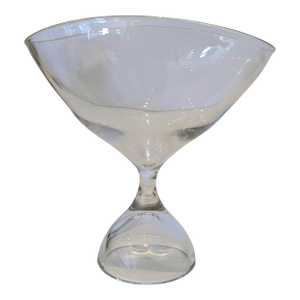 Kosta Boda Clear Pedestal Glass Vessel, Swedish Modern