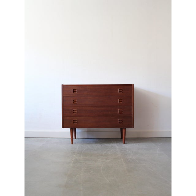 Brown Vintage Danish Chest of Drawers in Teak, 1960s For Sale - Image 8 of 8