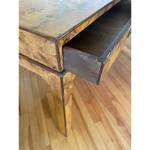Wood Early 20th Century Vintage Olive Wood Italian Desk For Sale - Image 7 of 12