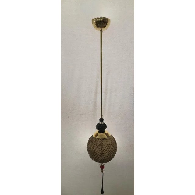 Metal Mid-Century Italian Murano Blown Smoked Glass, 2000s For Sale - Image 7 of 11