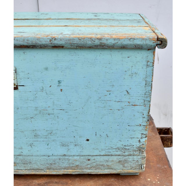 Painted Pine Trunk or Blanket Chest, Hungary, C. 1870 For Sale - Image 11 of 12