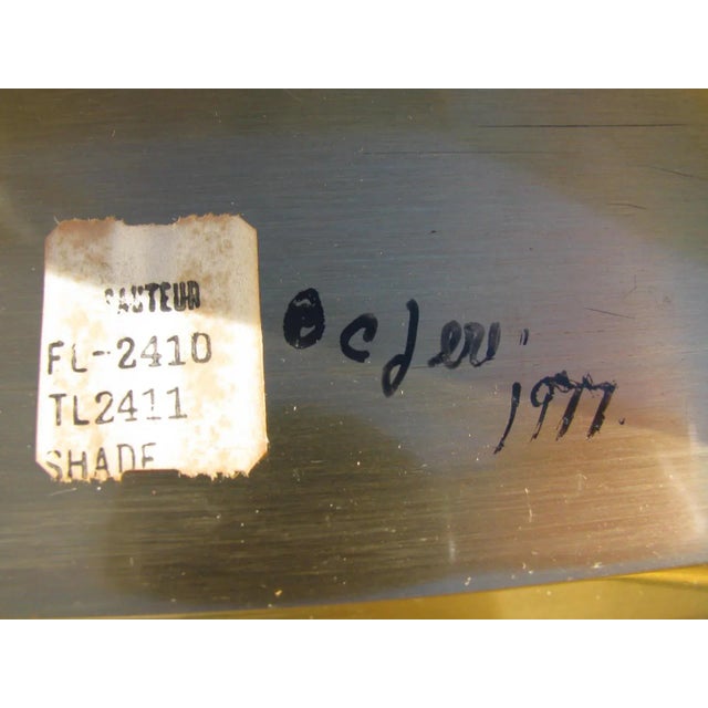 C. Curtis Jere Vintage Brass Table Lamp Signed twice (Inside shade an on lamp base) with original Sauteur sticker! Sauteur...