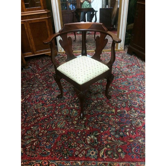 Vintage Corner Chair, Mahogany Queen Anne Chair For Sale - Image 6 of 8
