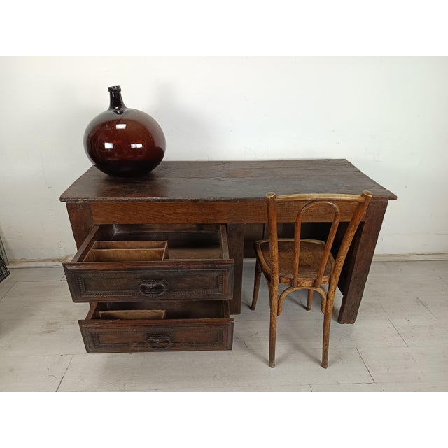 Antique Oak Counter Desk For Sale - Image 11 of 18