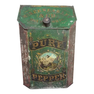Late 1800s McKee Weakley & Co. Dayton, Oh Mercantile Peppercorn Tin