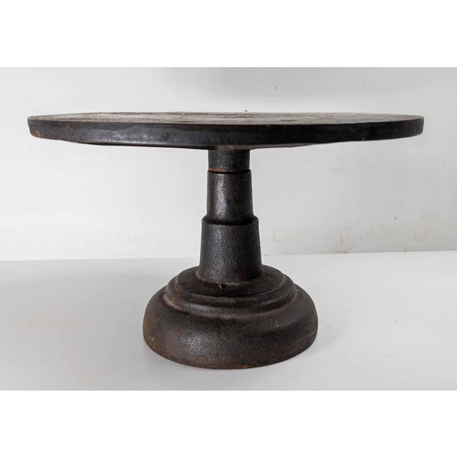 19th Century Cast Iron Sculptor's Display Stand That Rotates, Pottery Decorating For Sale - Image 4 of 14