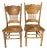 Set of 2 Late 19th Century Oak Pressed-Back Chairs For Sale