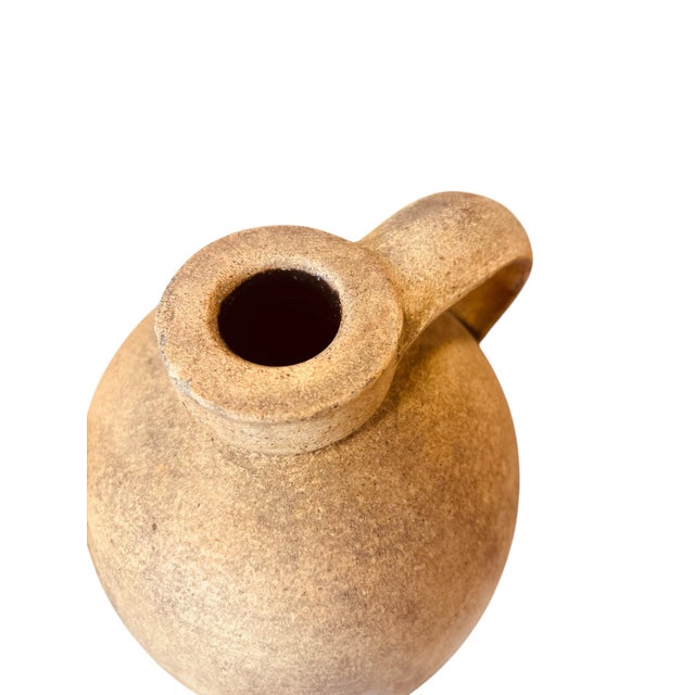 Set of Two Antique European Stoneware Olive Oil & Wine Jugs For Sale In Greensboro - Image 6 of 9