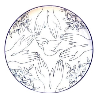 1960s Ben Benn, Dove of Peace Limoges plate For Sale