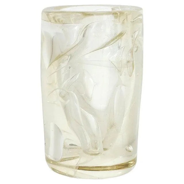 Mid-Century Modern Gold-Flecked Art Glass Vase For Sale - Image 13 of 13