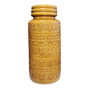 1960s Scheurich Keramik Large Floral Pattern Floor Vase