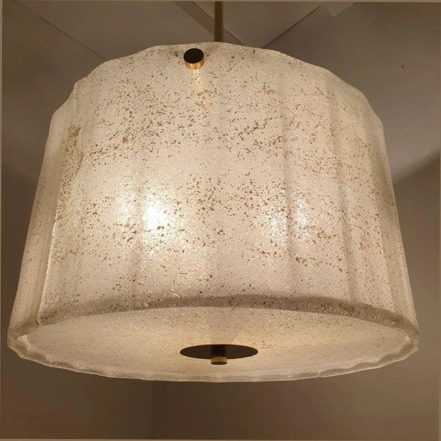 White White Murano Glass Mid Century Modern Chandelier 1970s For Sale - Image 8 of 12
