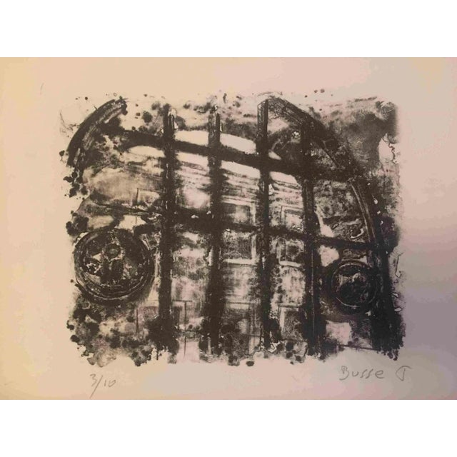 Jacques Busse, The Window, Original Lithograph, Mid 20th-Century For Sale - Image 3 of 3