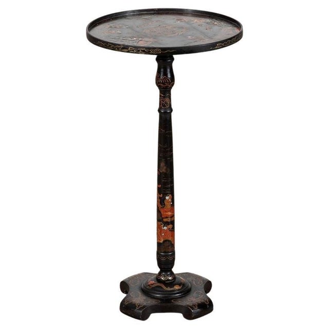 English Chinoiserie Pedestal Side Table, 1870 For Sale - Image 15 of 15