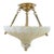 Elegant Lenox Quoizel Scalloped Shell Inspired Brass Accent Pendant Chandelier For Sale