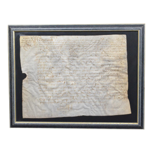 1534 French Renaissance Manuscript Legal Deed on Parchment, Seigneur De Petiteville