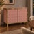 Wood Dusty Rose Dry Bar Cabinet with Clear Murano Spheres and Brass from Justfurnituress SRL For Sale - Image 7 of 8