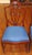 1990s Set of 8 Regency Style Solid Mahogany Fleur-De-Lis Blue Fabric Dining Chairs For Sale - Image 18 of 18