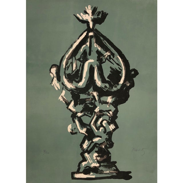 lithograph printed on deckle edged Arches paper. Signed and numbered in pencil. Peace on Earth Jacques Lipchitz...