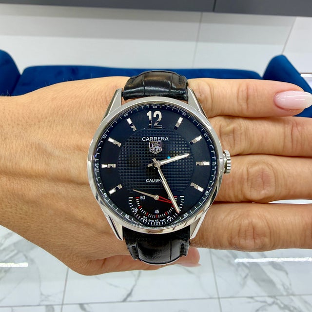 Tag Heuer Carrera 43mm wv3010.eb0025 Black Dial Steel Manual Wind Watch For Sale - Image 9 of 9