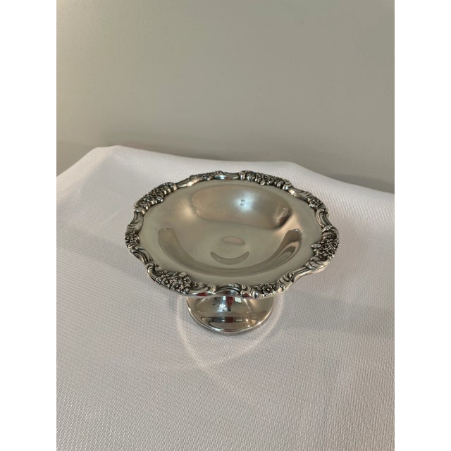 Art Nouveau Vintage Poole Silverplate Pedestal Candy Dish For Sale - Image 3 of 9