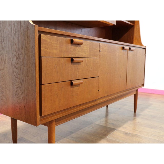 1960s Mid Century Modern Vintage Teak Tall Buffet Credenza by Austinsuite Danish Style For Sale In Greensboro - Image 6 of 14