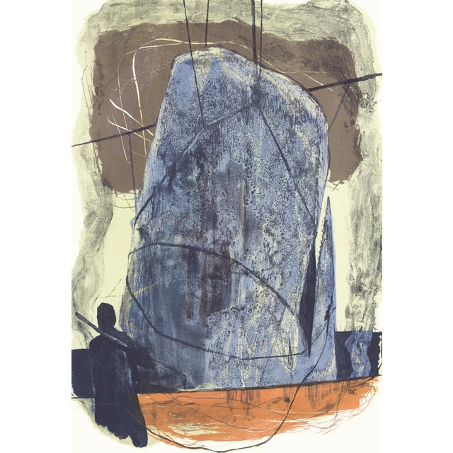 Original lithograph by Benton Spruance from the portfolio "Moby Dick - The Passion of Ahab" printed by The Meriden Gravure...