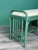 1970s Palm Beach Style Green Lacquered Bench With Floral Upholstery For Sale - Image 9 of 10